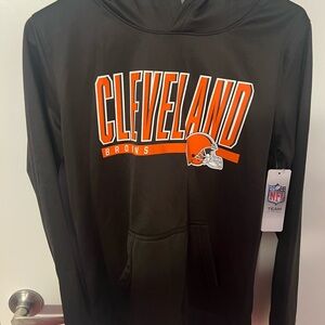 NFL Cleveland Browns Black and Orange Hoodie